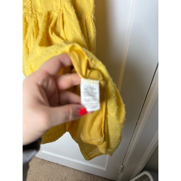 Altar'd State Tank Dress Women's Small Butter Yellow Tiered Mini Sun Dress - Picture 4 of 9